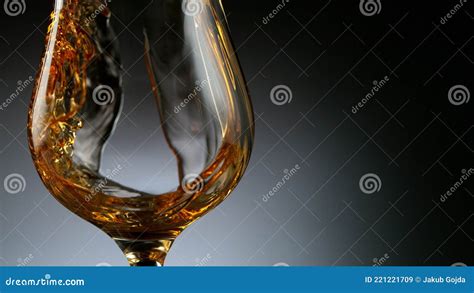 Brandy Or Whiskey Pouring Into Glass Stock Image Image Of Bourbon