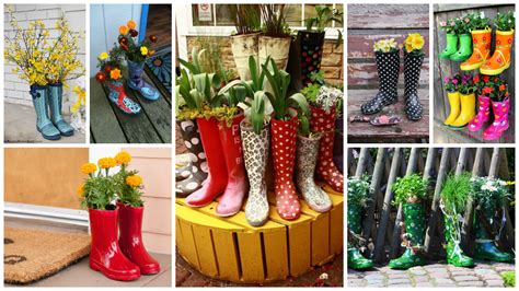 Super Creative Ideas To Repurpose Rain Boots Into Planters