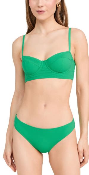 Ulla Johnson Zahara Bikini Top Emerald M