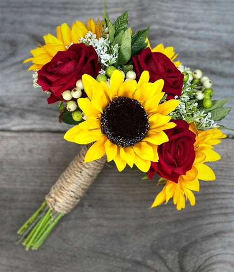 Sunflower Bouquet, Sunflower Rose Bouquet, Red Rose Bouquet, Sunflower ...