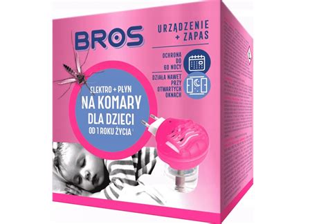 BROS elektro płyn na komary dla dzieci od 1 roku życia na 60 nocy