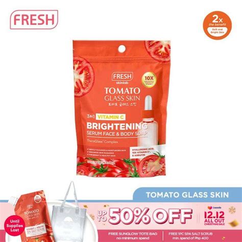 FRESH SKINLAB TOMATO GLASS SKIN 3IN1 VITAMIN C BRIGHTENING SERUM FACE