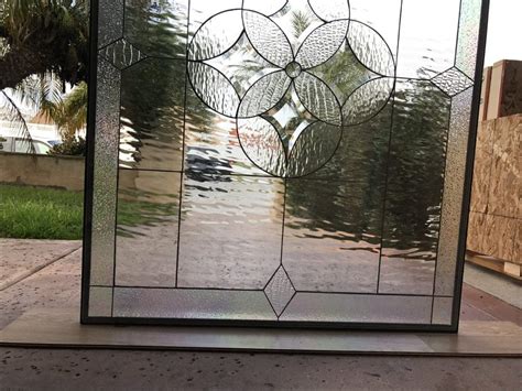 The Elegant Hermosa Leaded Stained And Beveled Glass Window Panel