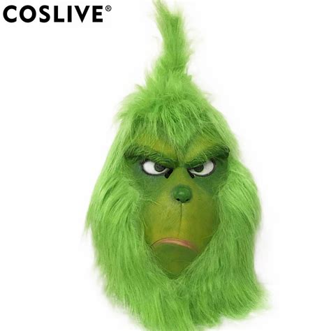 Coslive Christmas T New How The Grinch Stole Latex Mask Adult