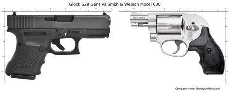 Glock G29 Gen4 Vs Smith Wesson Model 638 Size Comparison Handgun Hero