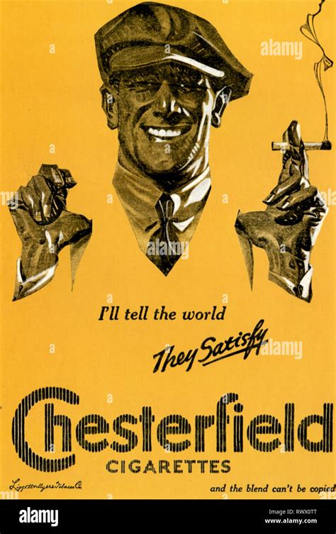 1920s USA Chesterfield Magazine Advert Stock Photo - Alamy