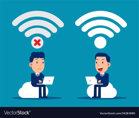 Good And Bad Connection Wireless Technology Vector Image