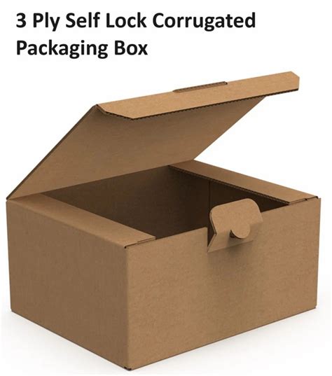 Ply Self Lock Corrugated Packaging Box At Rs Piece Custom