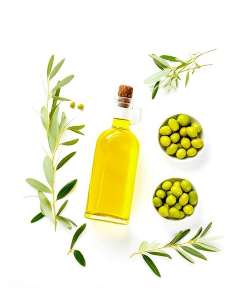 Premium AI Image Olive Oil Bottle With Natural Olive Oil And Green