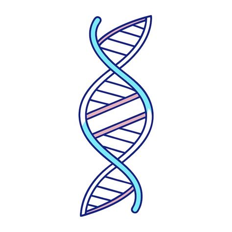 Simplified Line Art Depiction Of The Iconic Double Helix Structure Of