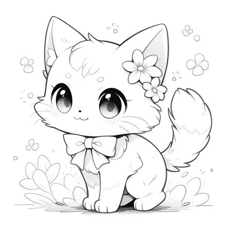 5 Gatitas Kawaii Manga Chibi Adorables Para Colorear Cute Anime Cat Cute Coloring Pages Cat