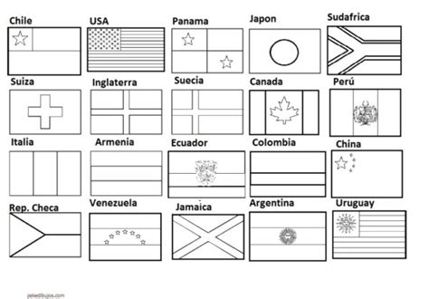 Dibujos De Banderas Para Colorear Y Pintar Colorear Imágenes