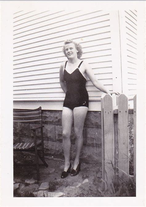 Never Mind The Tan Lines Old Photo Swimsuit Snapshot 1940s Etsy Vintage Swimwear Tan Lines