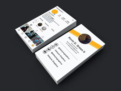 Instagram Business Card Template PSD - Debryne Graphics