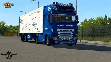 ETS2 DAF XF 116 DEVRİES TRAİLER YOLCULUK 1 45 YouTube