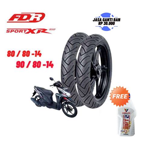 Promo Paket Ban FDR Sport XR Evo 80 80 14 90 80 14 Ban Motor