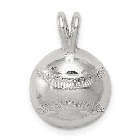 Sterling Silver Baseball Charm Precious Accents Ltd