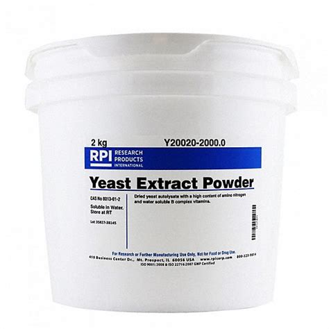 Rpi 2 Kg Container Size Powder Yeast Extract 31ge62y20020 20000 Grainger