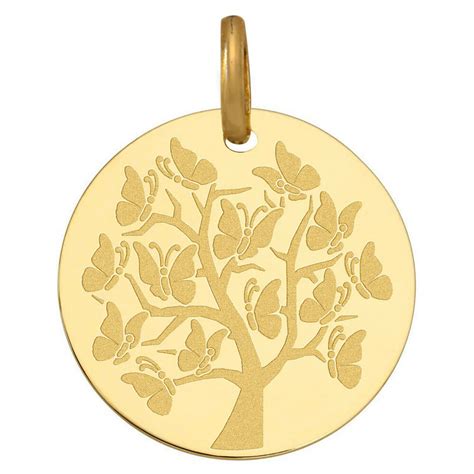 Medaille B B Mon Premier Bijou M Daille Arbre De Vie Aux Papillons