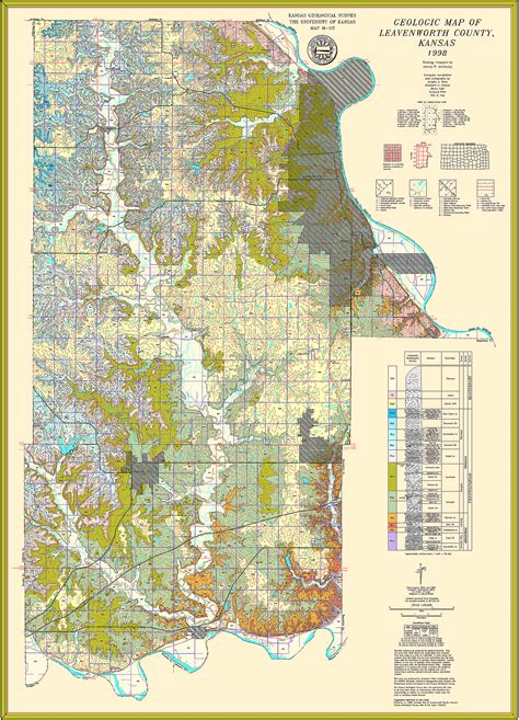 Kgs Geologic Map Leavenworth Large Size