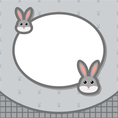 Greeting card template with Rabbit 8706347 Vector Art at Vecteezy