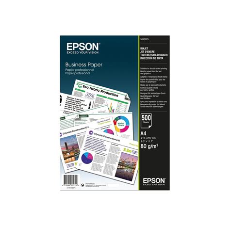 Epson Business Paper A X Mm G M Sheet S Plain