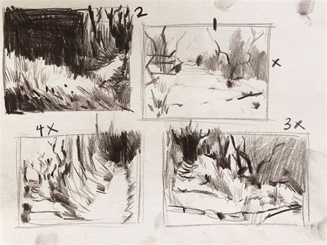 Thumbnail Sketches for a Landscape · Art Prof