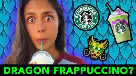 🐲 Trying The Dragon Frappuccino Starbucks Secret Menu 🐉 Youtube