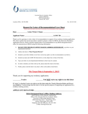 Fillable Online Umc Request For Letter Of Recommendationcover Sheet