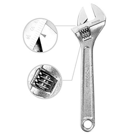 Workpro Piece Adjustable Wrench Set Forged Heat Treated Chrome