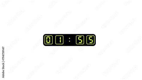 2 Minute Countdown Timer On Black Background 2 Minutes Countdown Clock