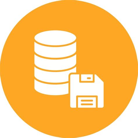 Iconos De Almacenamiento De La Base De Datos Vector Premium