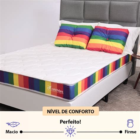 Colchão A Vacuo Casal - Colchão Casal BF D33 A Vácuo Ortopédico Espuma Certificada 138x188x17cm ...