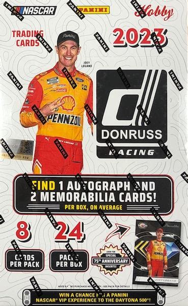 2023 Panini Donruss Racing Hobby Box Baseball Dreams And Memories