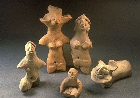 A Group Of Terracotta Figurines From Harappa Harappan Indus Valley