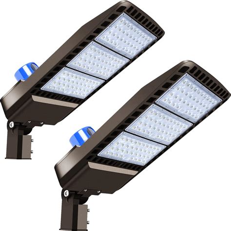 Juyace W Led Parking Lot Light Slip Fitter Mount Dusk To Dawn Led