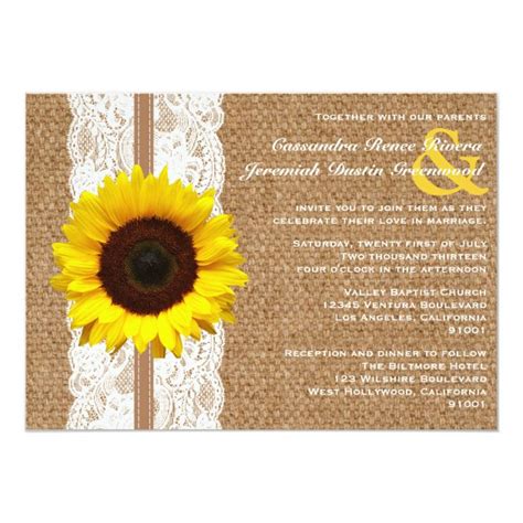 Rustic Country Floral Barn Wood Wedding Invitation