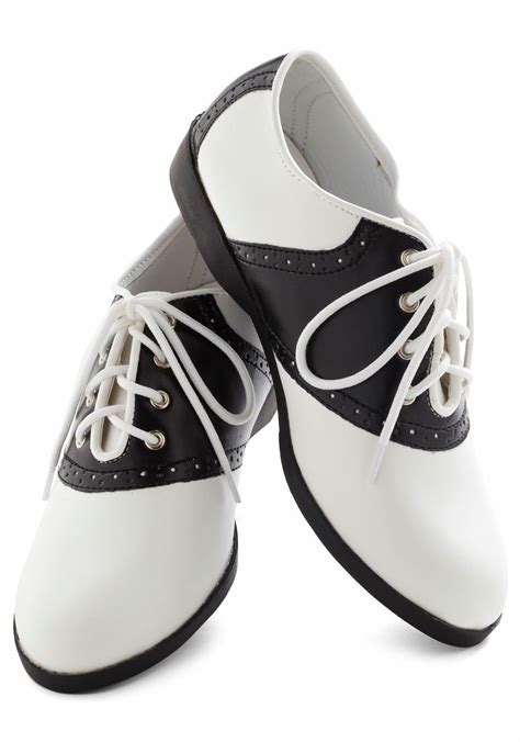 Who Could Be Saddle Shoes By Pinup Couture Casual Black White