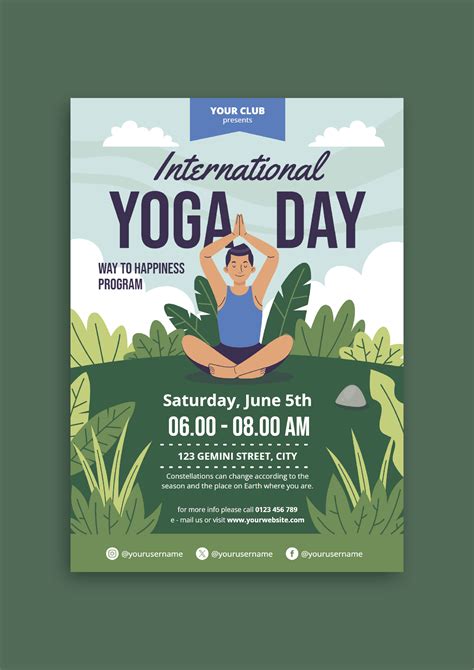 Edit Online This Hand Drawn Minimalist Yoga Flyer Layout For Free