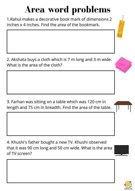 Solving Word Problems Involving Perimeter Area Of Rectangle Worksheets