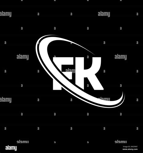 Fk Logo F K Design White Fk Letter Fk F K Letter Logo Design Initial Letter Fk Linked Circle