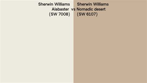 Sherwin Williams Alabaster Vs Nomadic Desert Side By Side Comparison