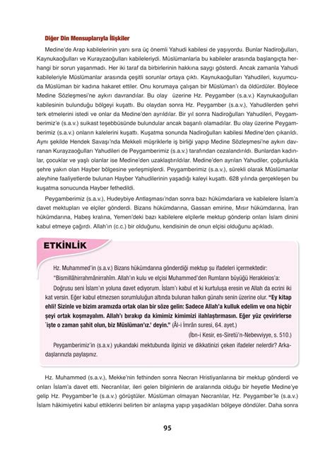 6 Sınıf Din Kültürü ve Ahlak Bilgisi Ders Kitabı Cevapları Dörtel