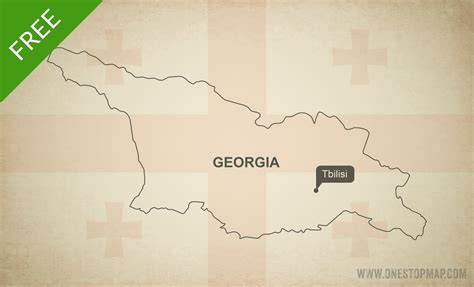 Free Vector Map Of Georgia Outline One Stop Map