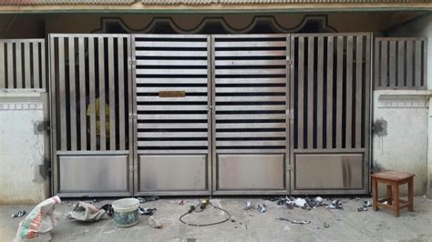 Silver Stainless Steel Folding Gates For Home At Rs Sq Ft In