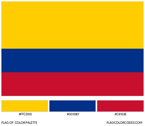 Colombia Flag Color Codes