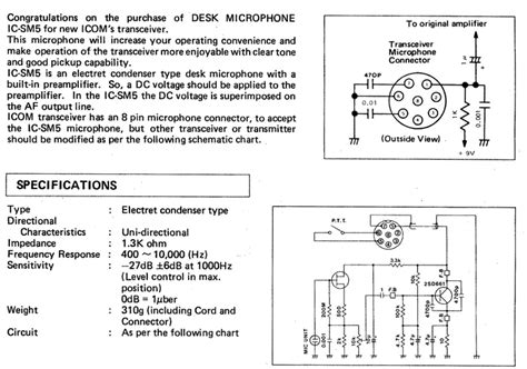 Icom Mic Wiring Mic Pinout Wiring Diagram