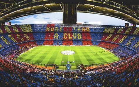 Vid O Le Tifo Du Camp Nou Lors De Fc Barcelone Juventus De Turin