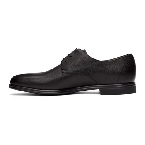 Salvatore Ferragamo Black Spencer Derbys 292 Ssense Lookastic