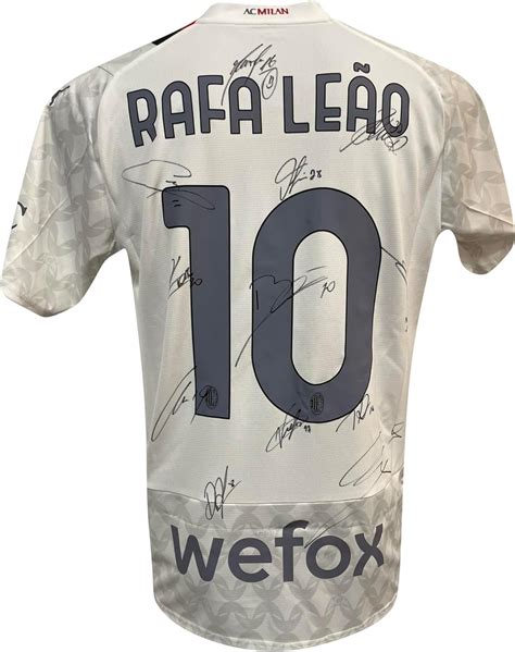 MAESTRI DEL CALCIO Maglia Gara Serie A Away Rafa Leao 10 Autografata